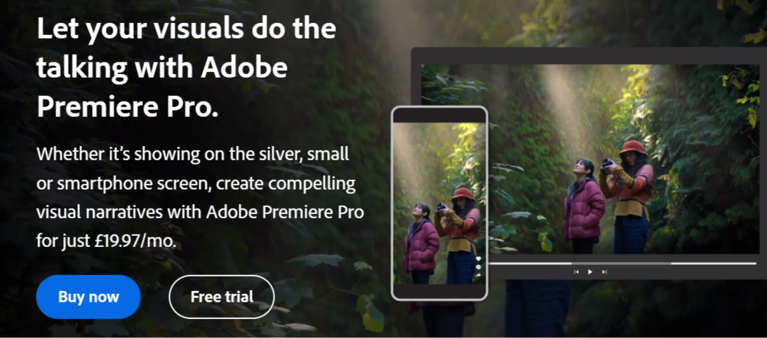 Premiere Pro video editing software